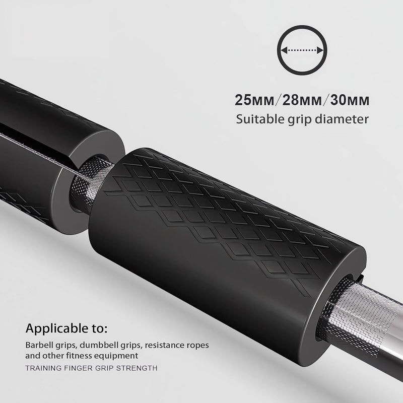 Querafja Rubber Barbell Grip, Thick Dumbbell Grip Arm Strength Tool, Barbell Clutch Suitable For Row/Puller/Kettlebell, Gym Biceps Arm Muscle Trainer - Image 4